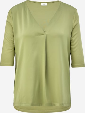 Camicia da donna di s.Oliver BLACK LABEL in verde: frontale