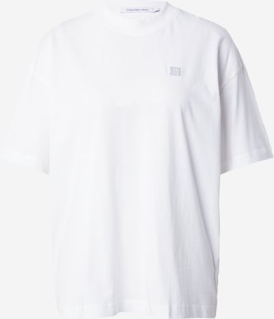 Calvin Klein Jeans T-shirt en gris clair / blanc, Vue avec produit