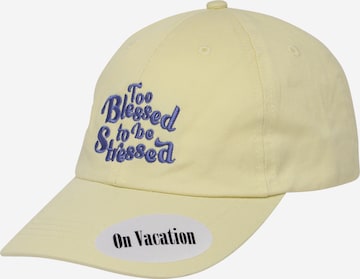 On Vacation Club Cap 'Too Blessed to be Stressed' in Yellow: front