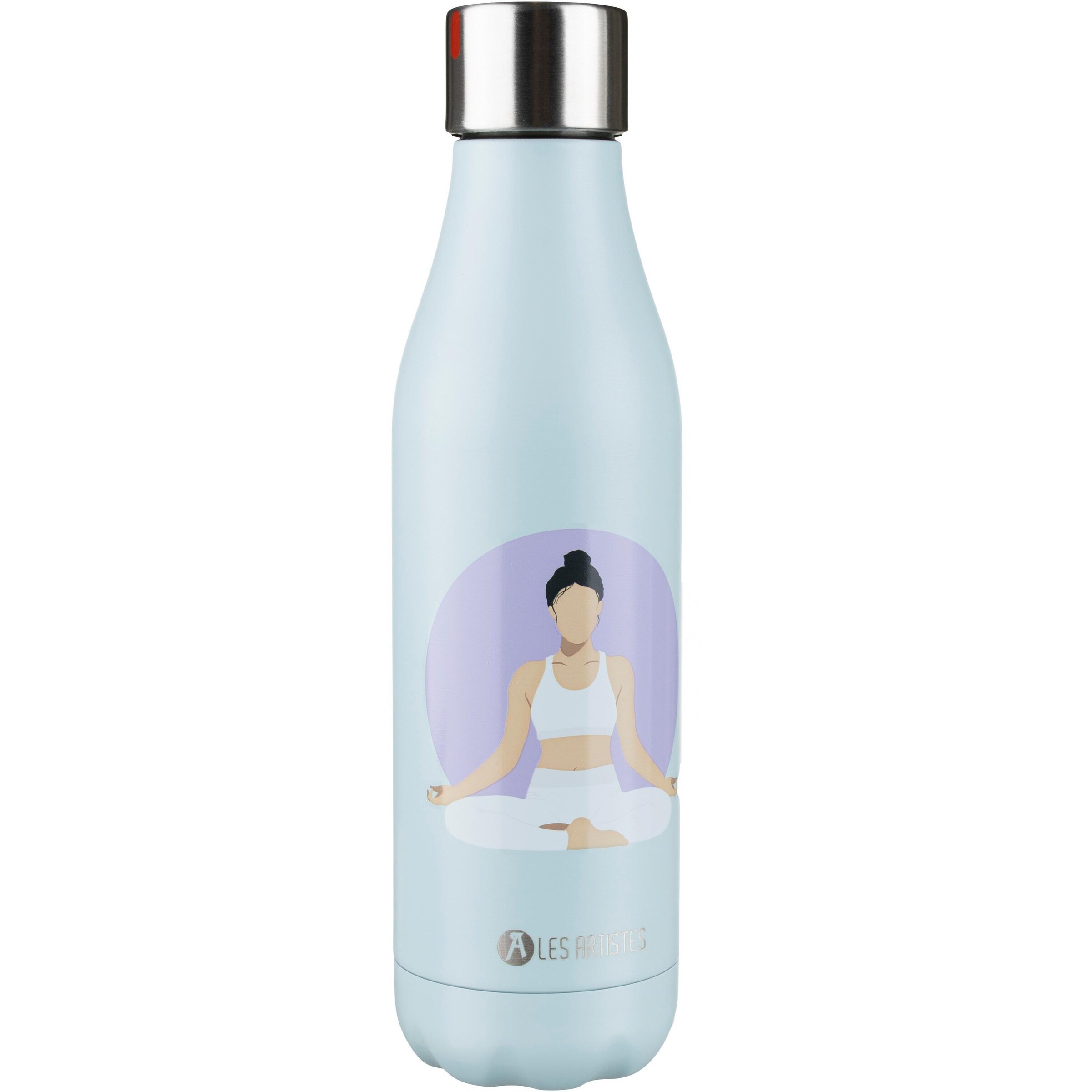 Les Artistes Drinking Bottle in Blue: front