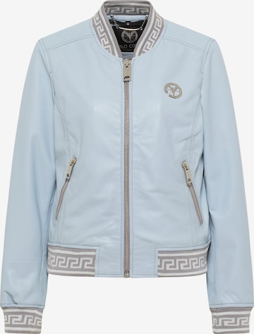 Carlo Colucci Between-Season Jacket 'Colton' in Blue: front