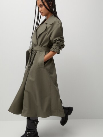 Pull&Bear Between-Seasons Coat in Green