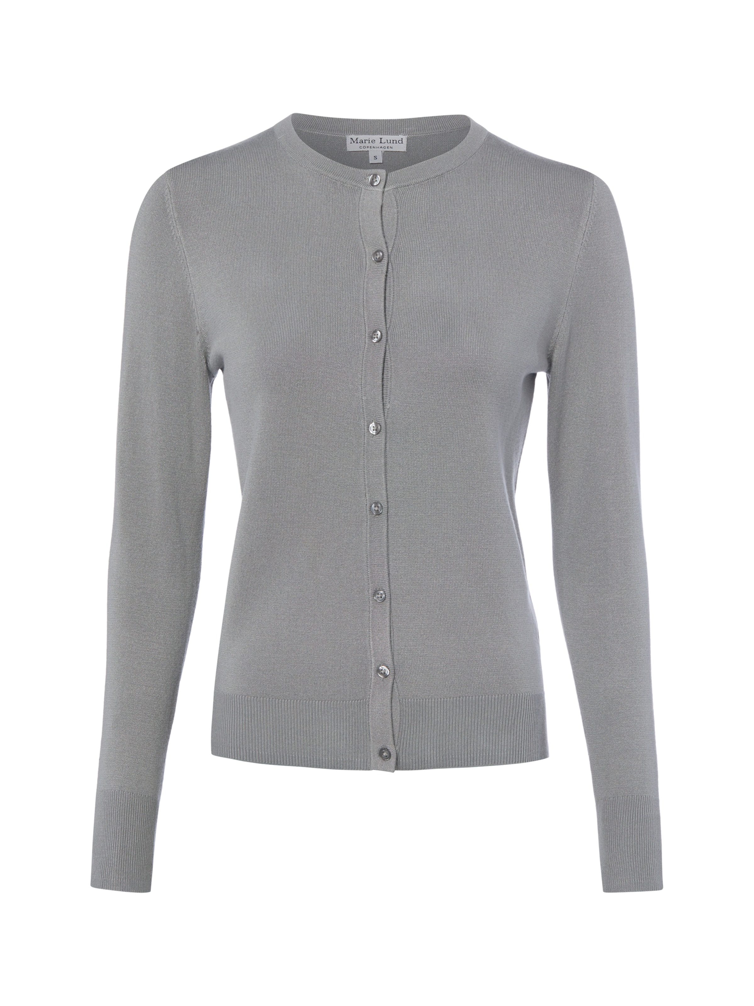 Marie Lund Strickjacke in Grau: Vorderseite