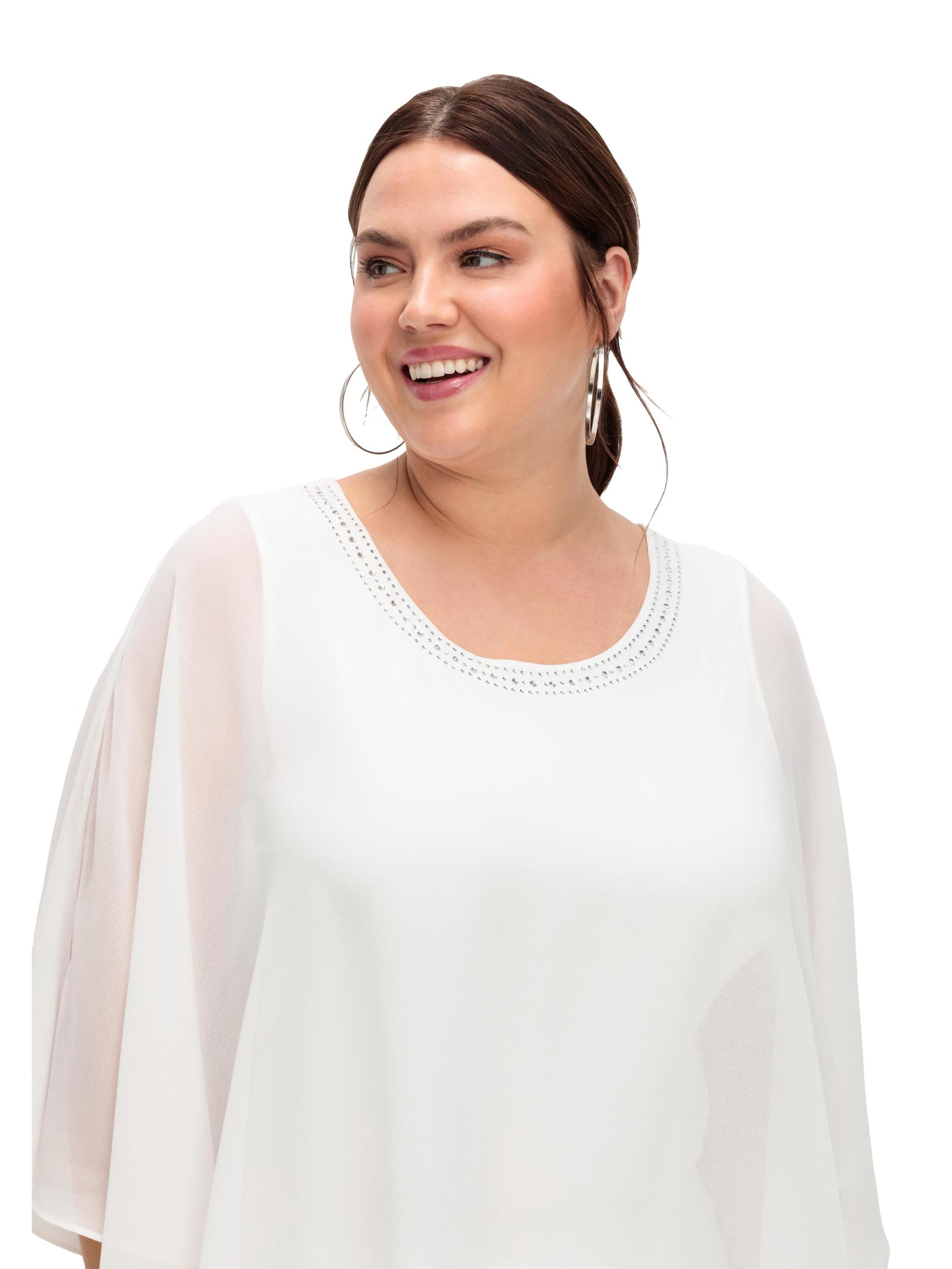 SHEEGO Tunika w kolorze biały