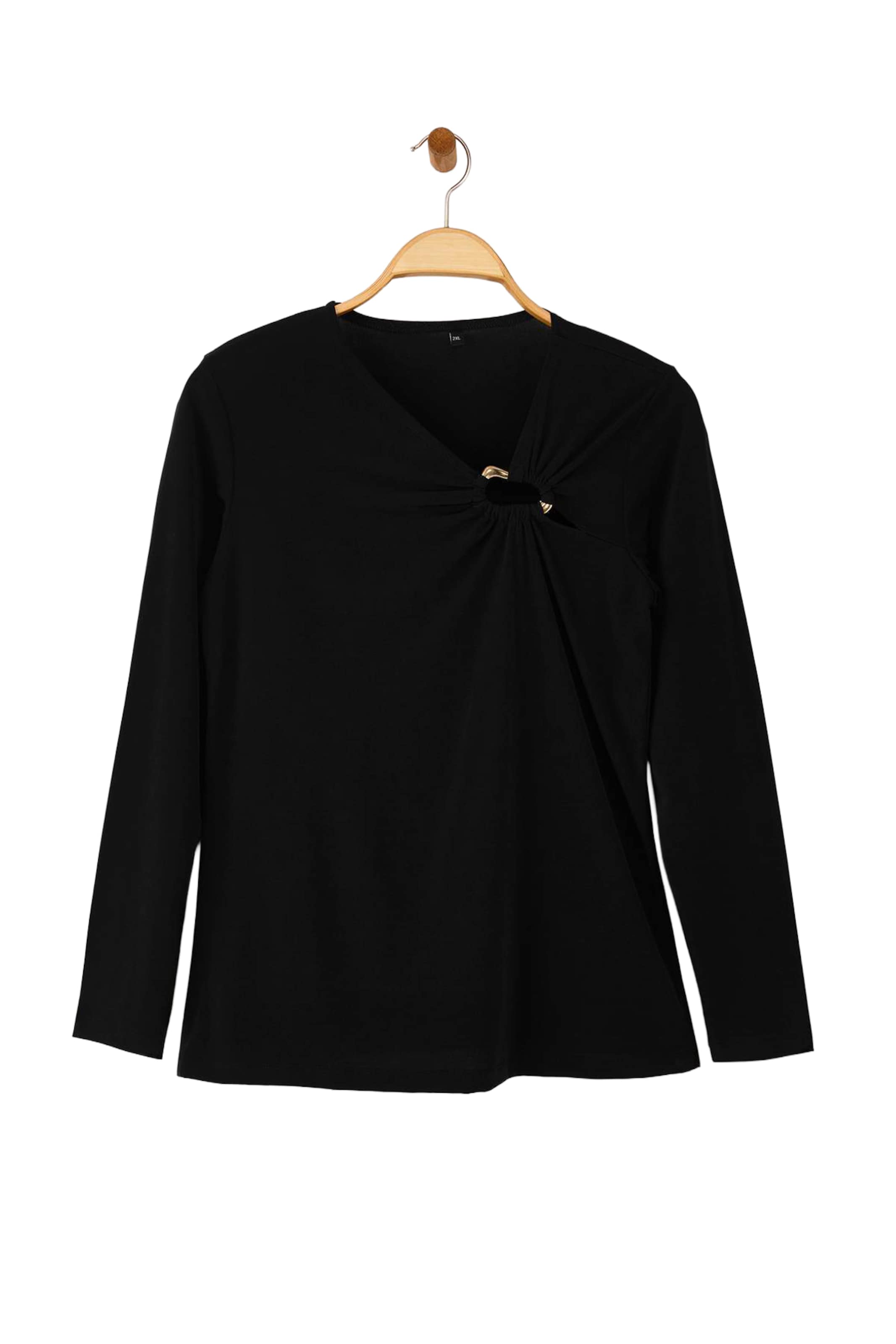 Trendyol Curve - Camiseta en negro: frente