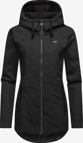 Ragwear Weatherproof jacket 'Zuzka' in Black: front