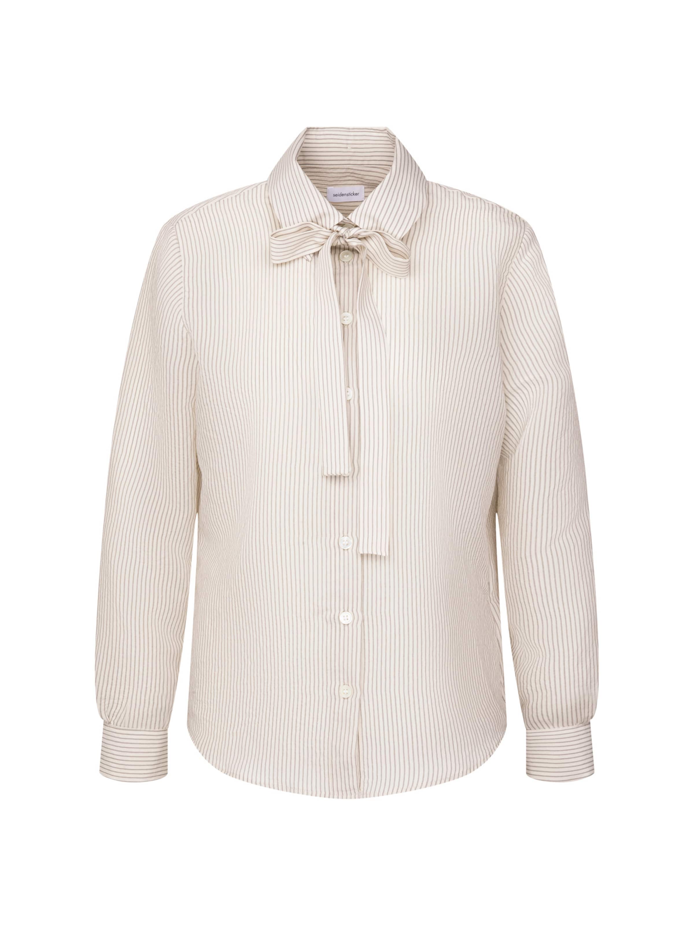 Chemisier 'Schwarze Rose' SEIDENSTICKER en blanc : devant