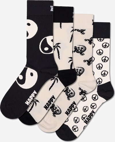 Kojinės iš Happy Socks, spalva – smėlio spalva / kremo / juoda, Prekių apžvalga