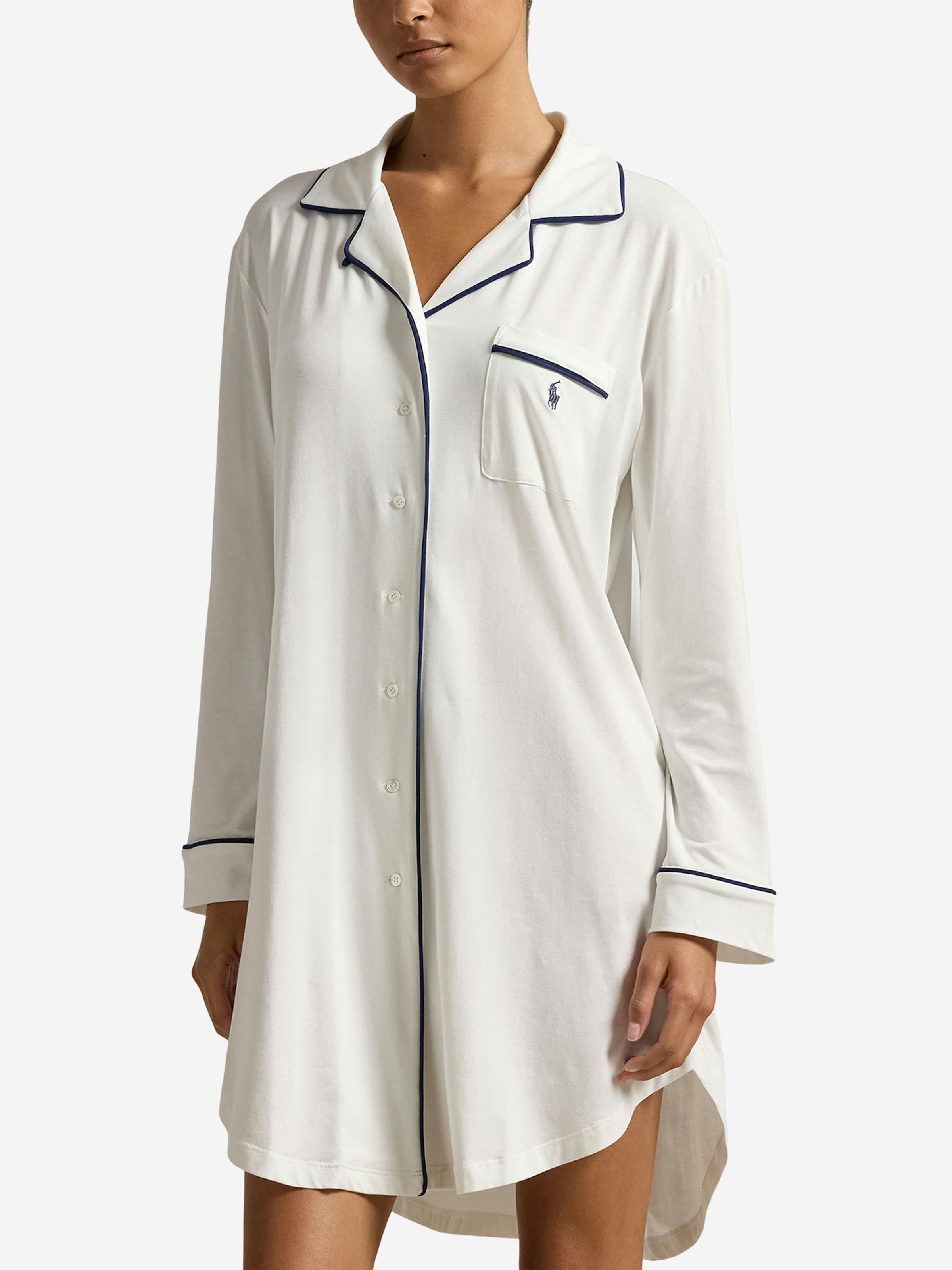 Chemise de nuit ' Polo Essentials ' Polo Ralph Lauren en blanc