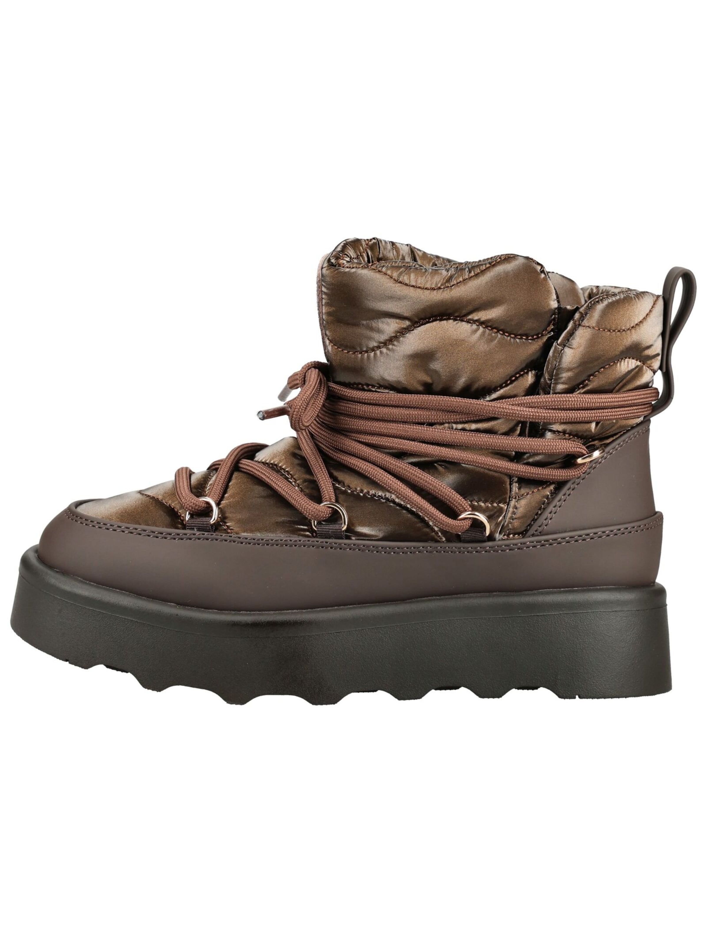 Stivaletto stringato di Blauer.USA in marrone: lato