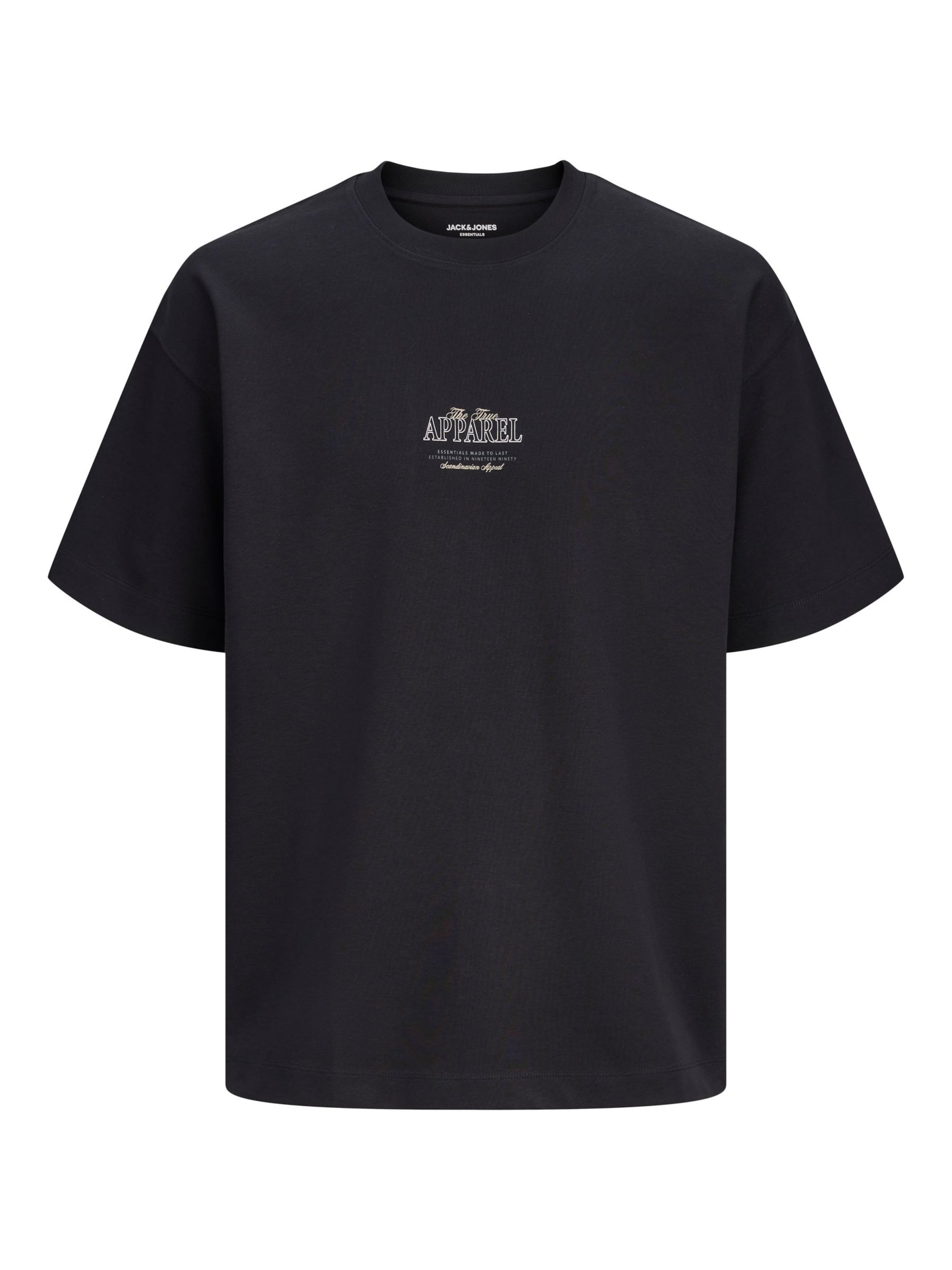 JACK & JONES - Camiseta en negro: frente