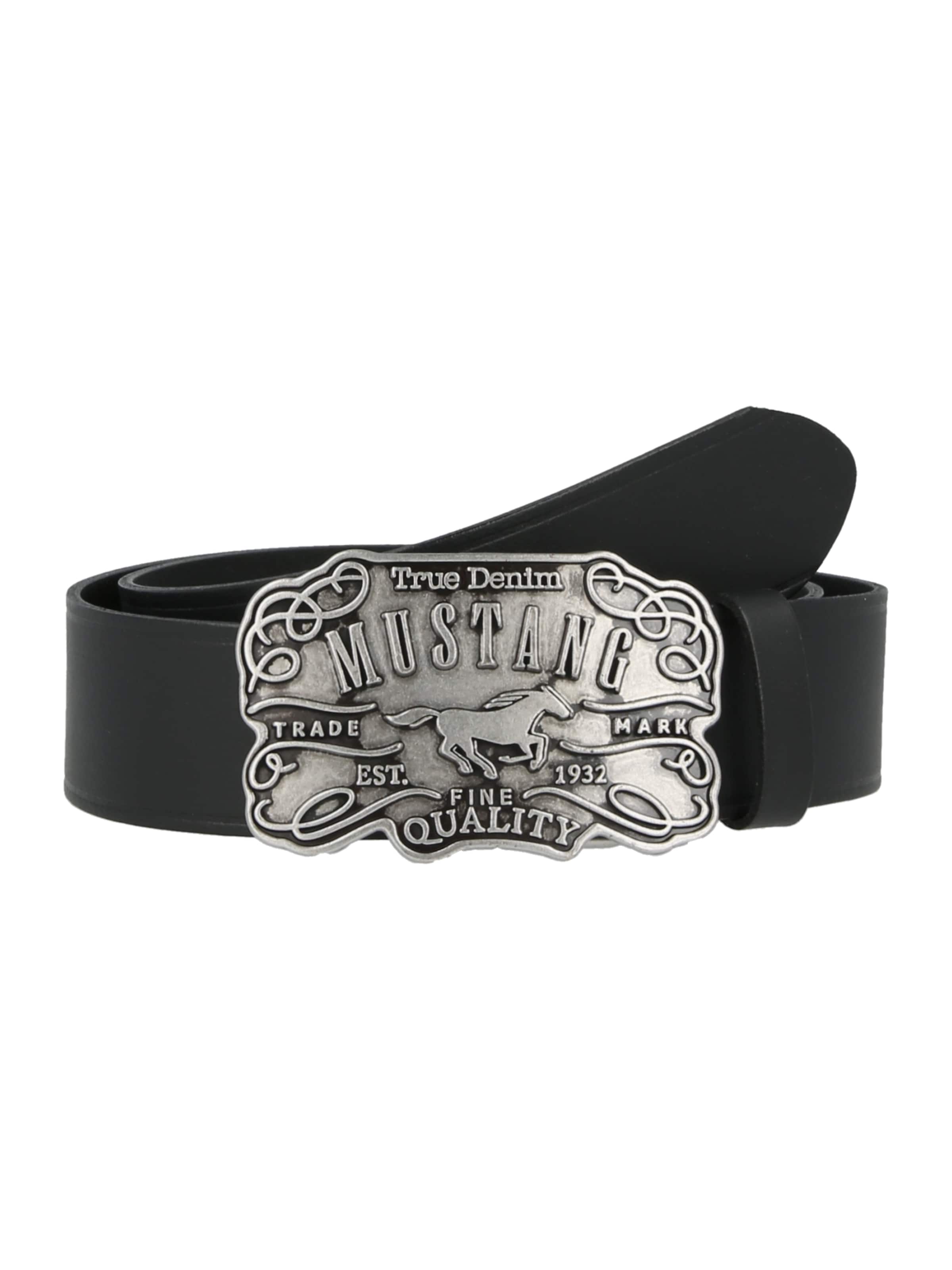 Ceinture MUSTANG en noir : devant