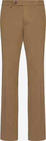 Boggi Milano Pleated Pants in Brown: front