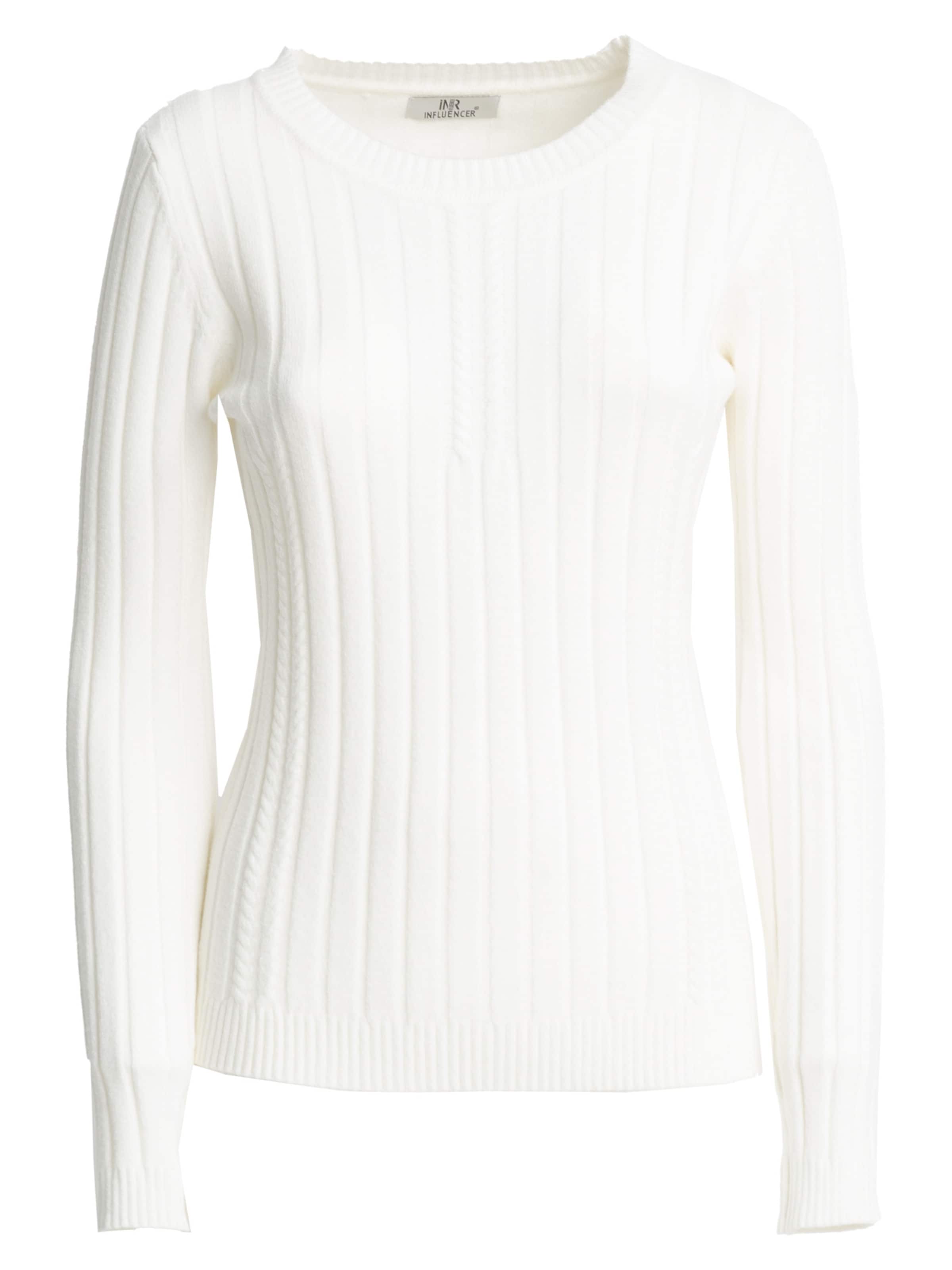Influencer Sweater 'Fancy' in White: front