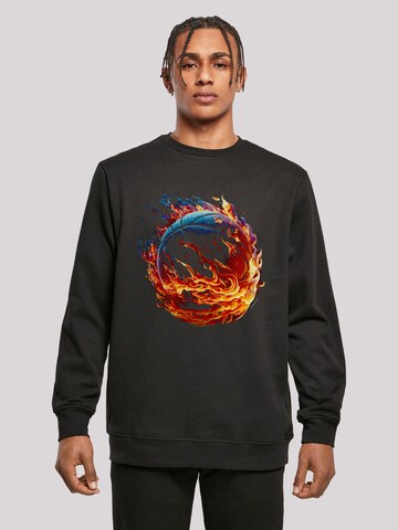 F4NT4STIC Sweatshirt 'Basketball' in Black: front