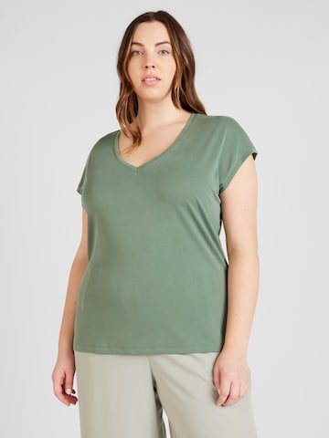 Vero Moda Curve - Camiseta 'FILLI' en verde: frente