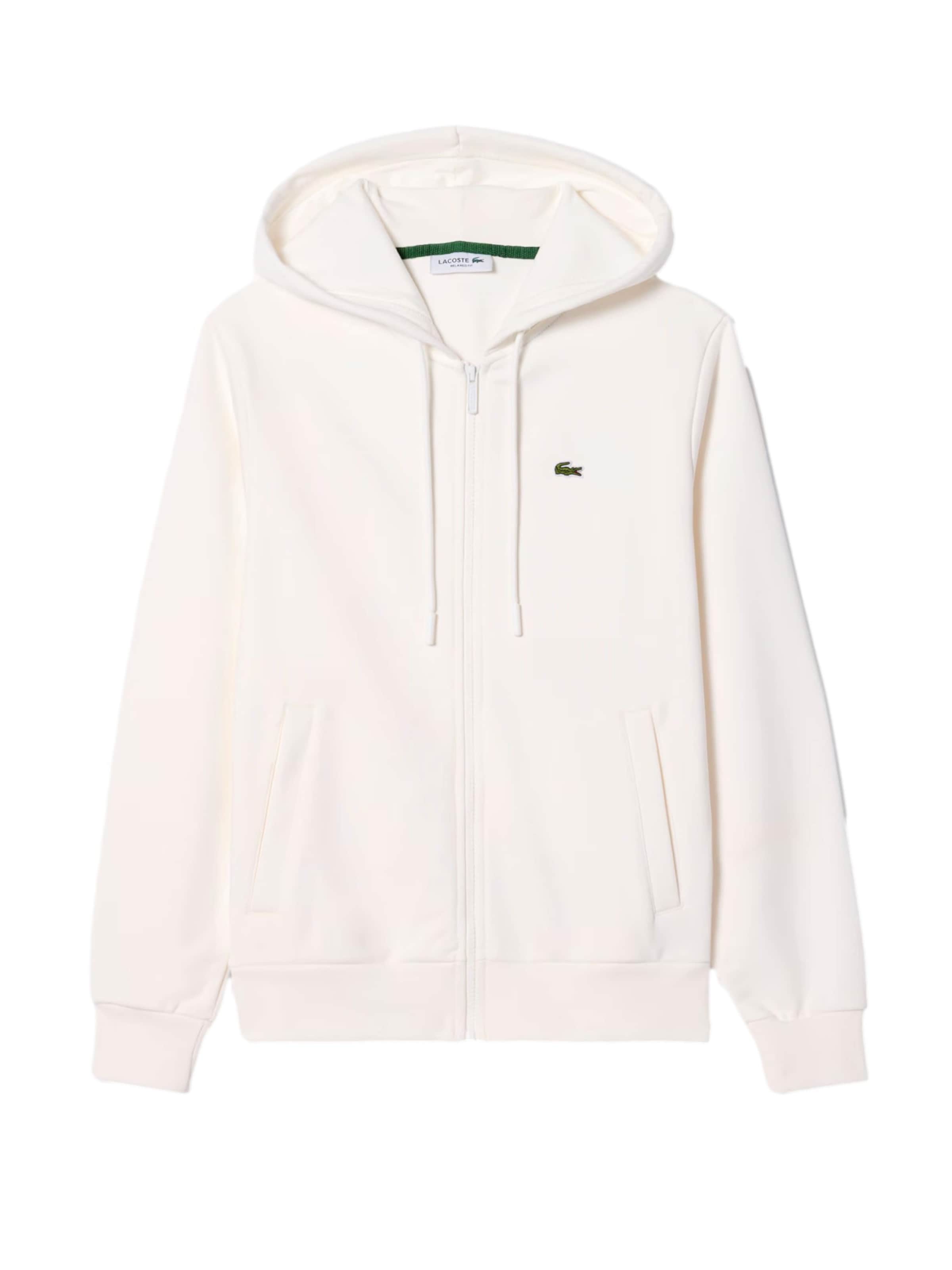 LACOSTE Sweatvest in Wit: voorkant