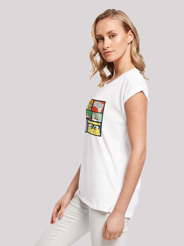 F4NT4STIC T-Shirt 'Spongebob Schwammkopf' in Weiß
