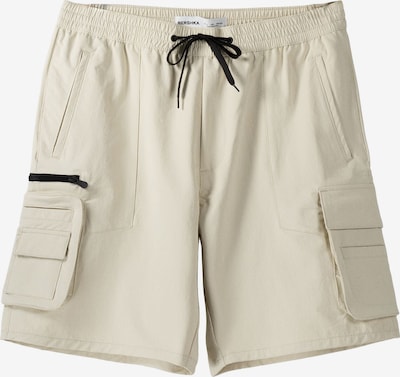 Bershka Shorts in sand / schwarz, Produktansicht