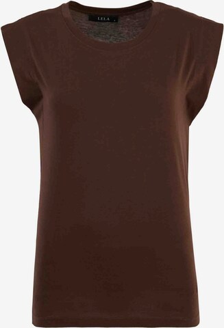 LELA Shirt in Bruin: voorkant