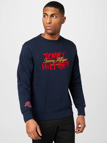 Sweat-shirt TOMMY HILFIGER en bleu : devant