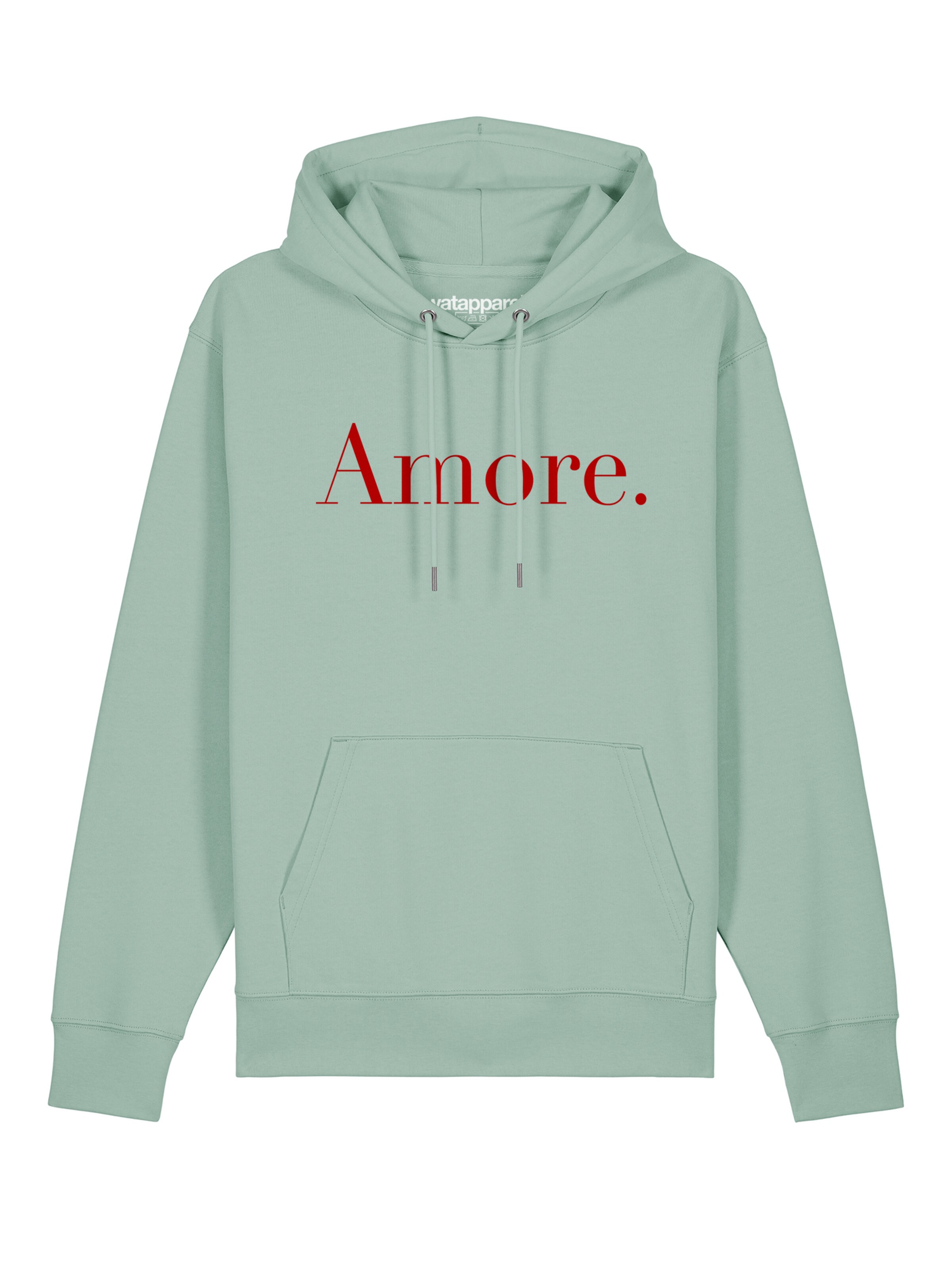 Felpa ' Amore ' di Watapparel in verde: frontale