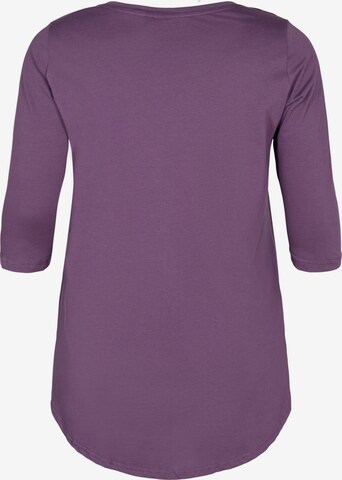 Zizzi Shirt 'Mally' in Lila