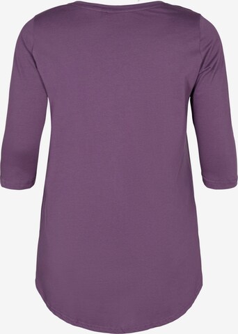Zizzi Shirt 'Mally' in Purple