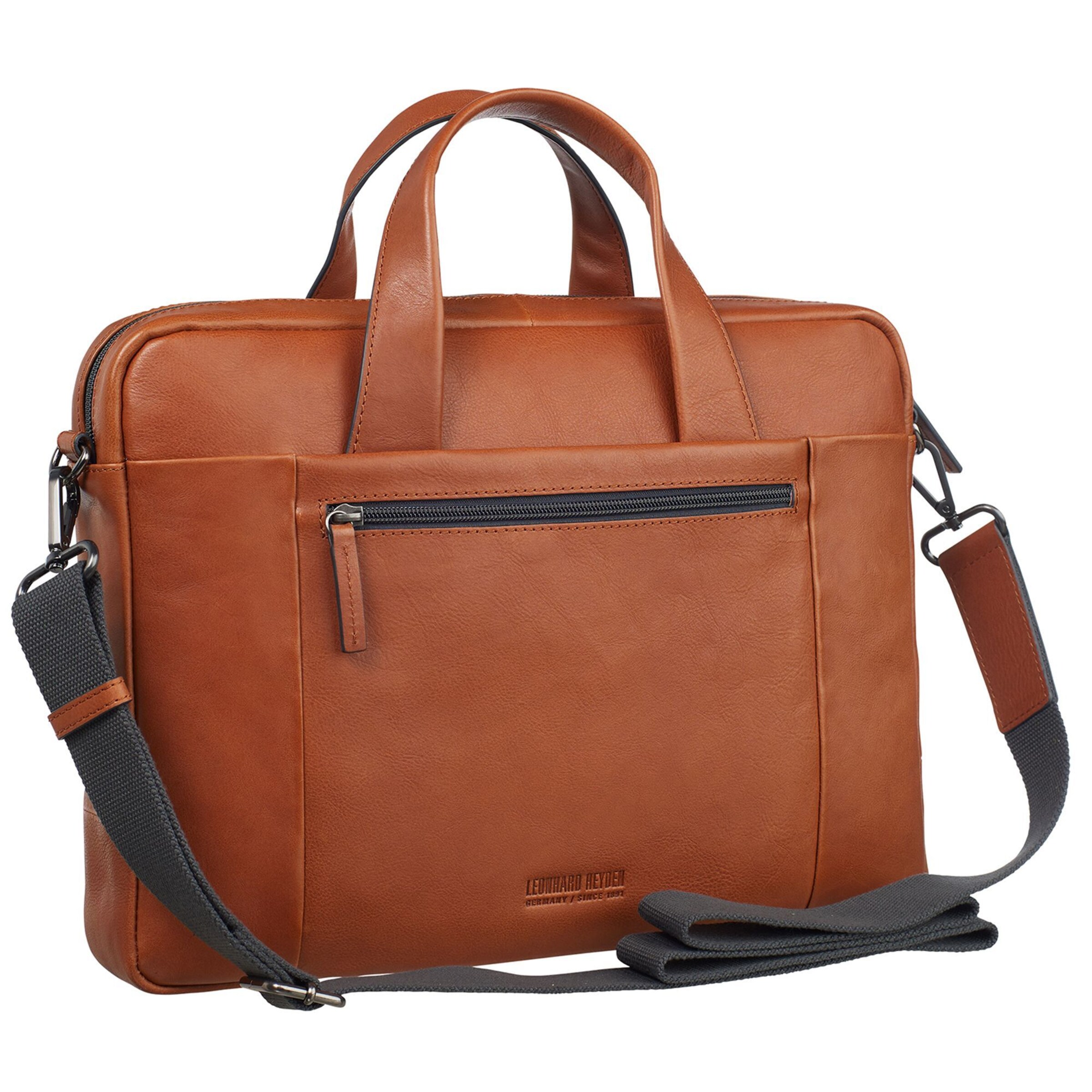 LEONHARD HEYDEN Document bag 'Hamburg' in Brown