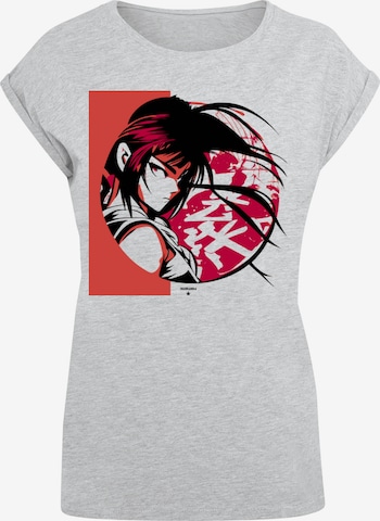 T-shirt 'Manga Girl Japan' F4NT4STIC en gris : devant