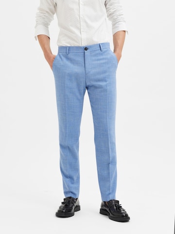 SELECTED HOMME Regular Trousers with creases 'Oasis' in Blue: front