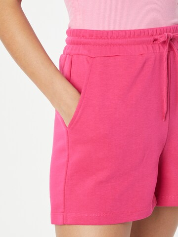 PIECES Regular Trousers 'Chilli' in Pink