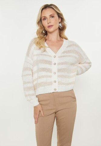 Cardigan Usha en beige : devant