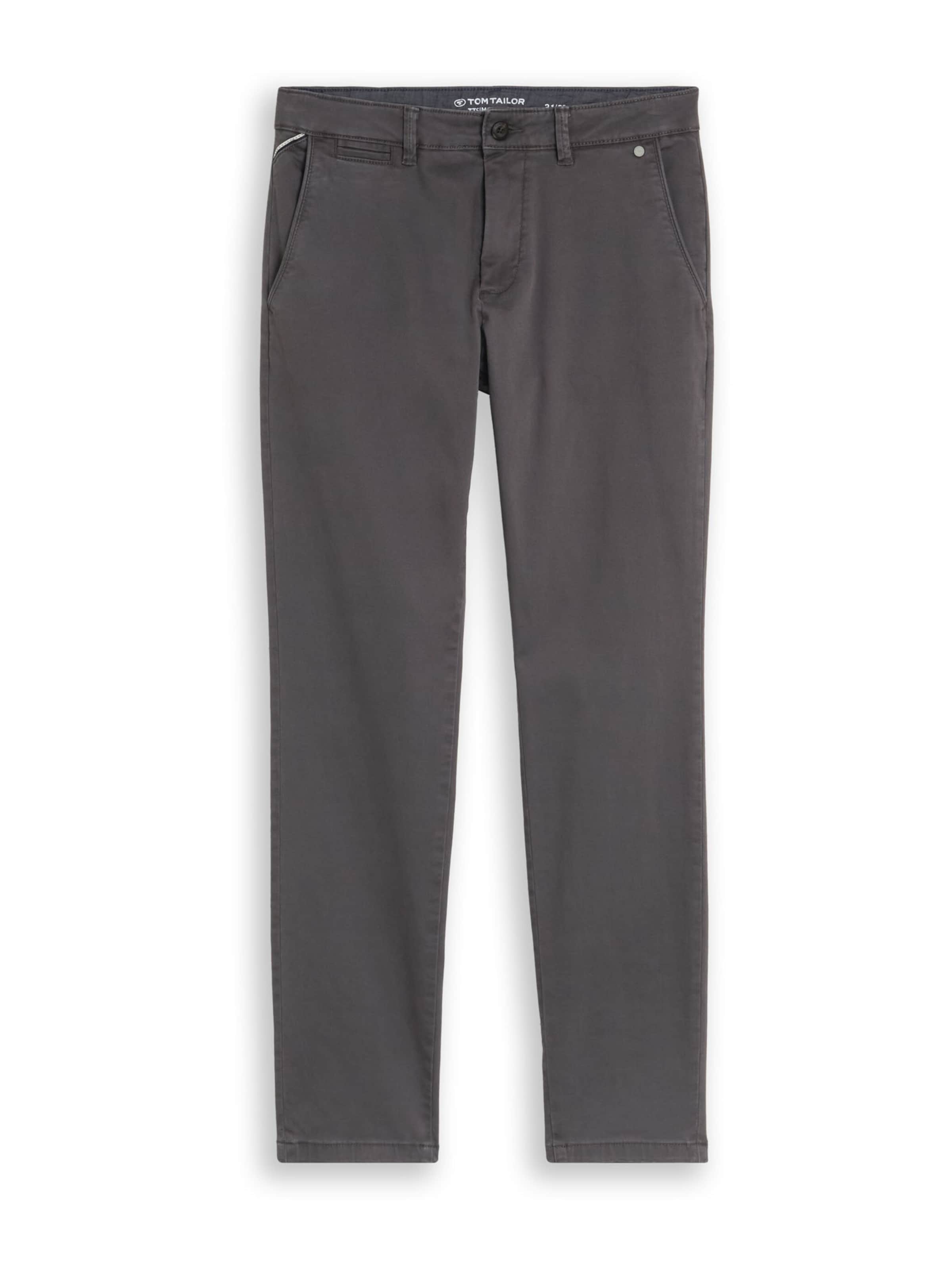 Slimfit Pantaloni eleganți 'SIMON' de la TOM TAILOR pe gri: față