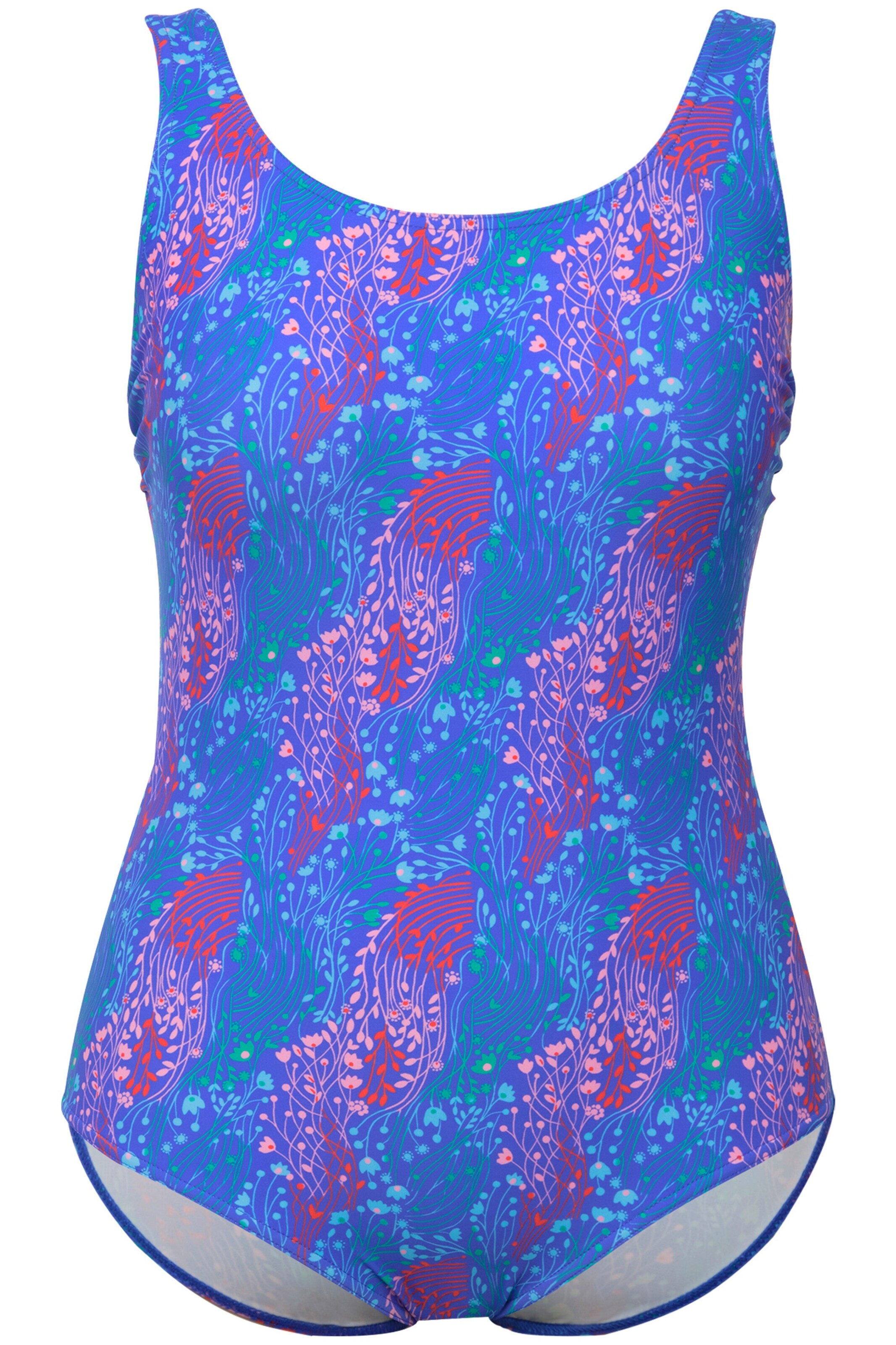 Ulla Popken Badeanzug in Blau: Vorderseite