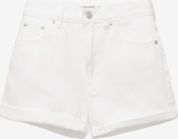 Pull&Bear Regular Farkut värissä valkoinen: etupuoli