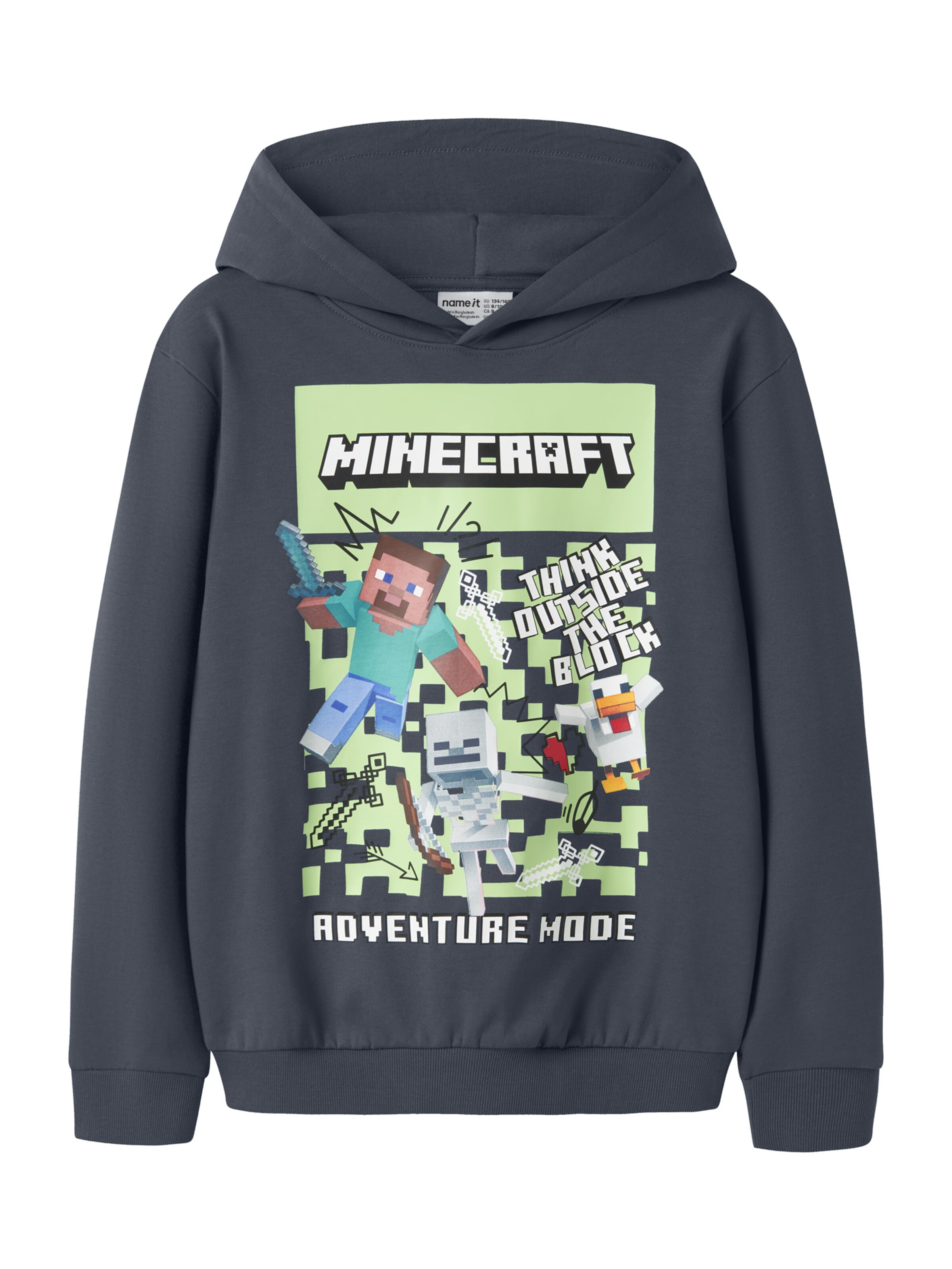NAME IT Dressipluus 'NKMSALVA MINECRAFT', värv sinine: eest vaates