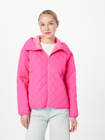 Derbe Between-Season Jacket 'Quiltby Short' in Pink: front