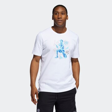 T-Shirt fonctionnel ADIDAS SPORTSWEAR en blanc : devant