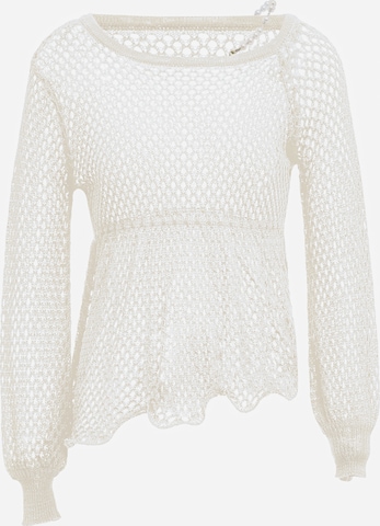 Pull-over nolie en blanc : devant