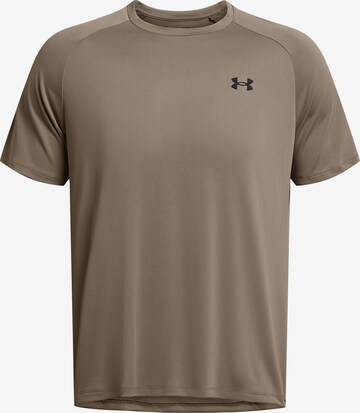 UNDER ARMOUR Regular Fit Funktionsshirt 'Tech 2.0' in Braun: predná strana