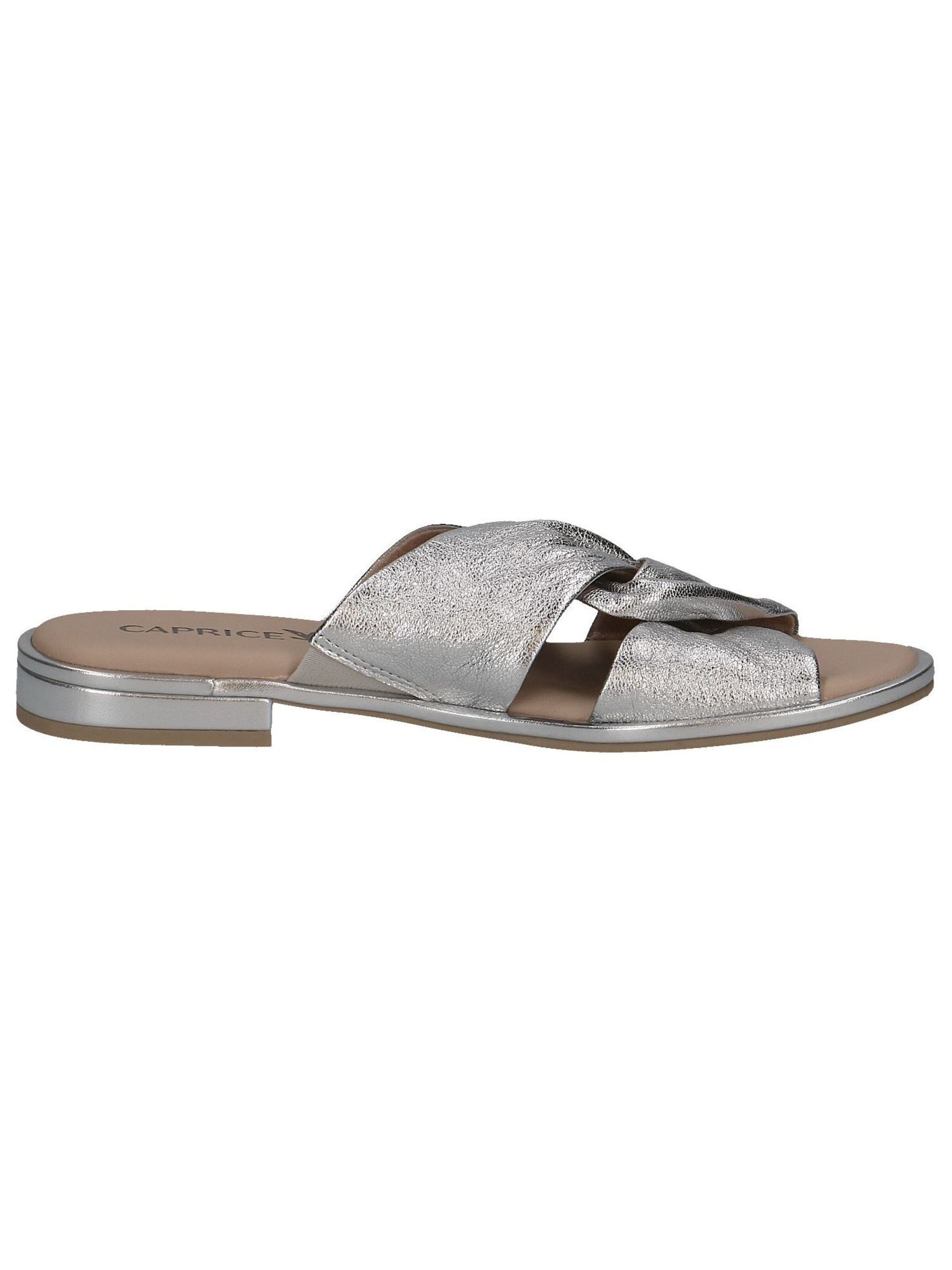 CAPRICE Mules in Silver