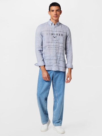 Tommy Jeans Regular fit Button Up Shirt in Grey