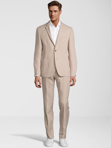 Coupe slim Costume 'Slim Fit' Steffen Klein en beige : devant