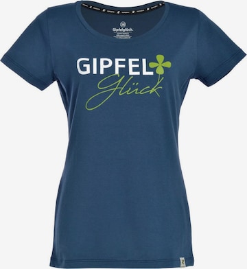 Gipfelglück Shirt 'Kalea' in Blue: front