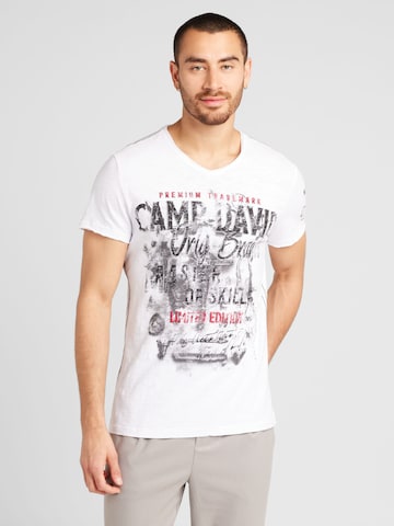 CAMP DAVID Shirt in White: front