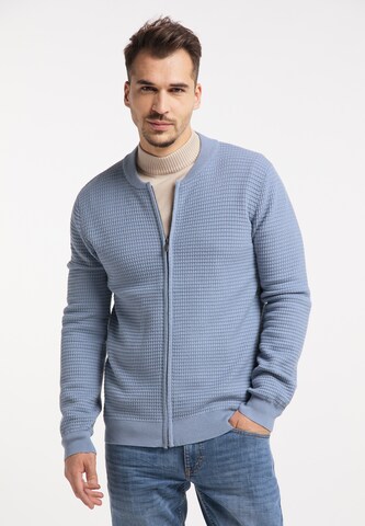 RAIDO Knit Cardigan in Blue: front