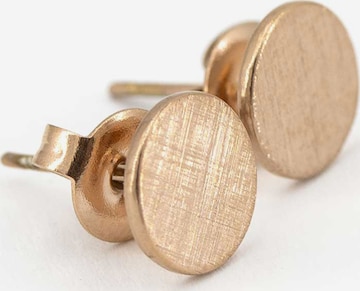 Sergio Engel Ohrringe 'Pura Ohrring 08 Minimalistische Edelstahlstecker in 3 Farben mit gekratzter Oberfläche' in Gold: Vorderseite