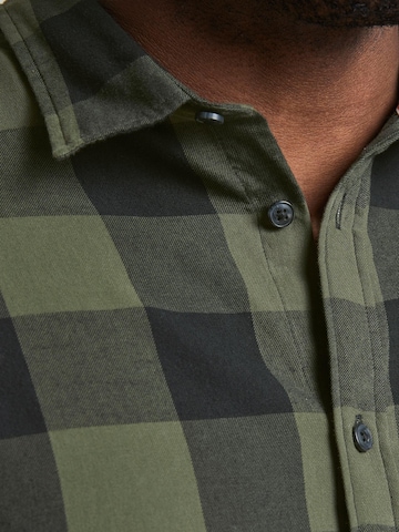 Coupe regular Chemise 'Gingham' Jack & Jones Plus en vert