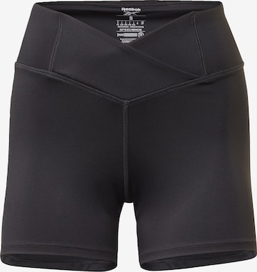 Reebok - Skinny Pantalón deportivo en negro: frente